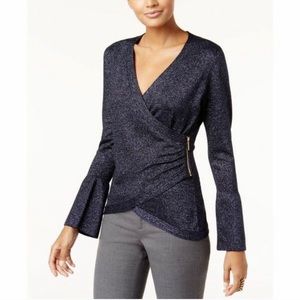 Thalia Sodi blue glitzy, sparkly sweater S